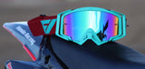 Flow Vision Rythem™ Motocross Goggle: Crimson/Teal