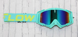 Flow Vision Rythem™ Motocross Goggle: Tiffany/Acid Green