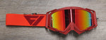 Flow Vision Rythem™ Motocross Goggle: Coral/Crimson