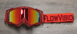 Flow Vision Rythem™ Motocross Goggle: Coral/Crimson
