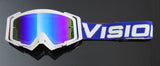 Flow Vision Rythem™ Motocross Goggle: Red, White and Blue