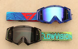 Flow Vision Rythem™ Motocross Goggle: Haze Blue/Cyan/Red