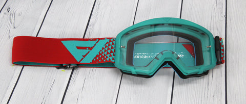 Flow Vision Youth Section™ Motocross Goggle: Teal/Red