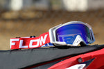 Flow Vision Rythem™ Motocross Goggle: Red, White and Blue